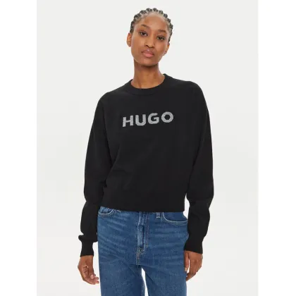 Zdjęcie Hugo Sweter Slogerix_B 50527754 Czarny Relaxed Fit HUGO