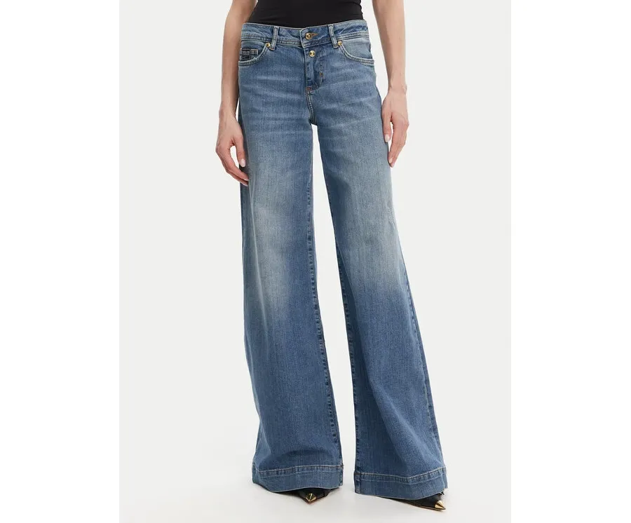 obrazek 1 Versace Jeans Couture Jeansy 78HAB561 Niebieski Wide Leg