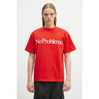 Zdjęcie No Problemo t-shirt bawełniany No Problemo SS Tee kolor czerwony z nadrukiem NP6000203