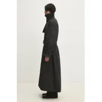 Zdjęcie VETEMENTS trencz Metalized Wrinkled Trenchcoat męski kolor czarny przejściowy oversize UA66CO100B