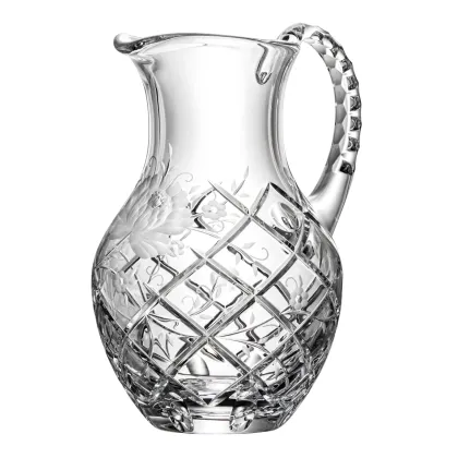 Zdjęcie Dzbanek z delikatnym motywem kwiatowym z kryształu
