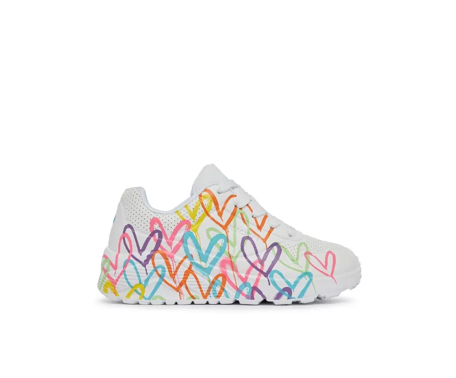 obrazek 1 Skechers Sneakersy Uno Lite Spread The Love 314064L/WML Biały