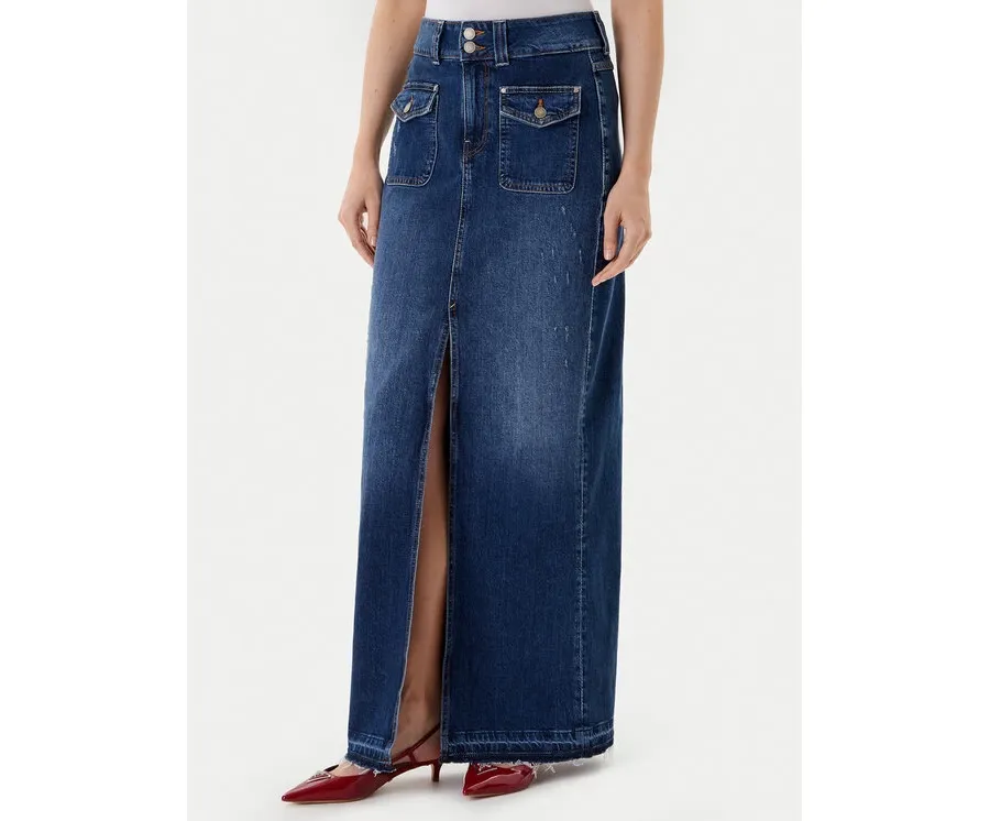 obrazek 1 Guess Spódnica jeansowa W5YD63 D5QP3 Niebieski Regular Fit