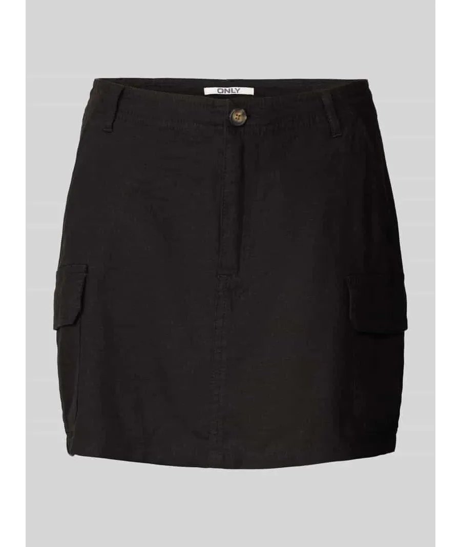 obrazek 1 Spódnica mini z mieszanki lnu i wiskozy model ‘MALFY’