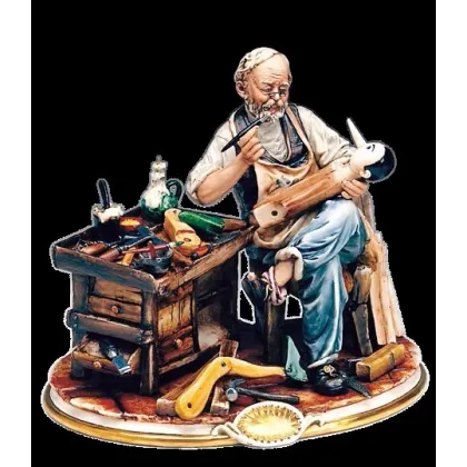 Zdjęcie Cudowna figurka Dżeppetta i Pinokia z porcelany
