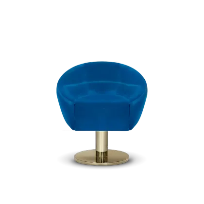 Zdjęcie Piękny niebieski fotel do jadalni