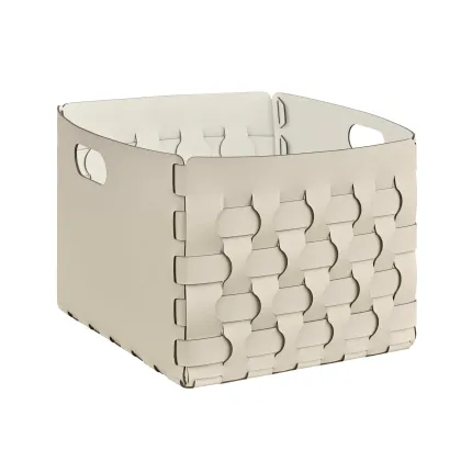 Zdjęcie Stylowy kosz Dubai 35x40xH30 cm w kolorze waniliowym