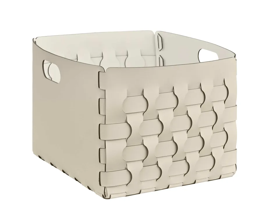 obrazek 1 Stylowy kosz Dubai 35x40xH30 cm w kolorze waniliowym