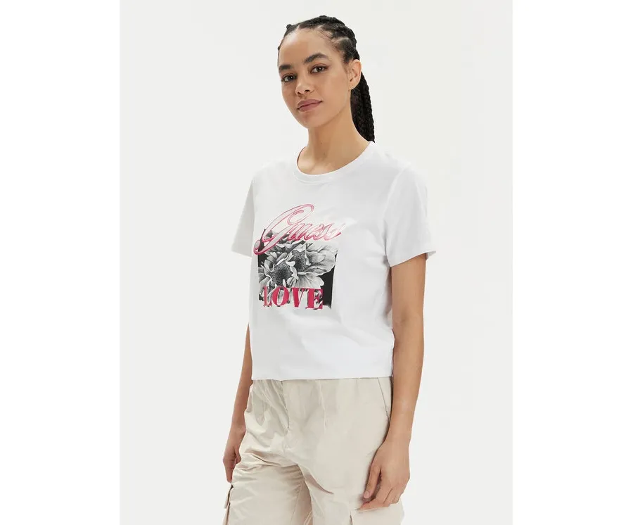 obrazek 1 Guess T-Shirt W4GI17 I3Z14 Biały Regular Fit