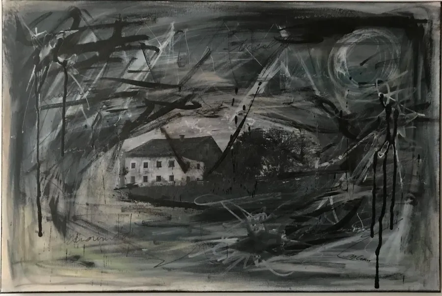 obrazek 1 Mountains Breath, mixed media na płótnie