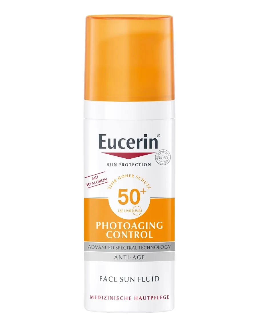 obrazek 1 Eucerin Photoaging Control SPF50+ Fluid Ochronny przeciw Fotostarzeniu Się skóry  50 ml