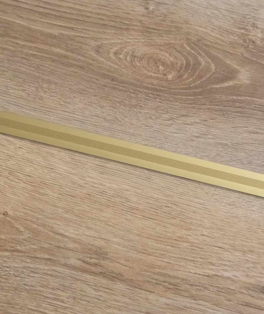 obrazek 1 200 x 2 x 0,1 cm Minileiste - (złoty) - Minimalistyczna listwa aluminiowa łączeniowa międzypodłogowa UL20X5-05