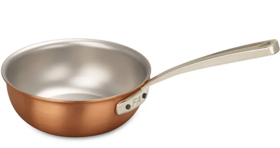obrazek 1 Zaokrąglona miedziana patelnia 16 cm do dań sauté