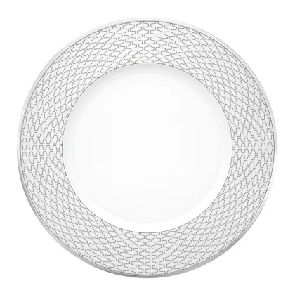 Zdjęcie Luksusowy talerz obiadowy z porcelany Trasso z geometrycznym złożonym wzorem - Vista Alegre