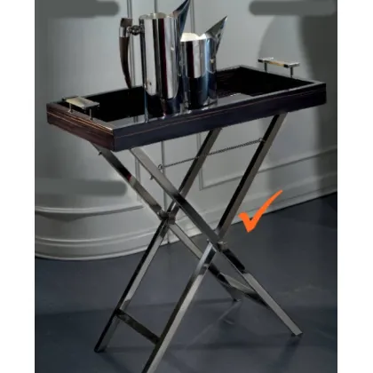 Picture Elegant nickel-plated tray stand