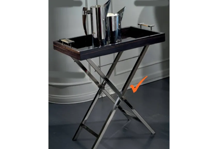 picture 1 Elegant nickel-plated tray stand