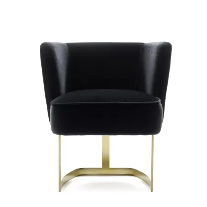 Zdjęcie Ekskluzywne krzesło z metalową podstawą H.73xL.66xP.55 cm