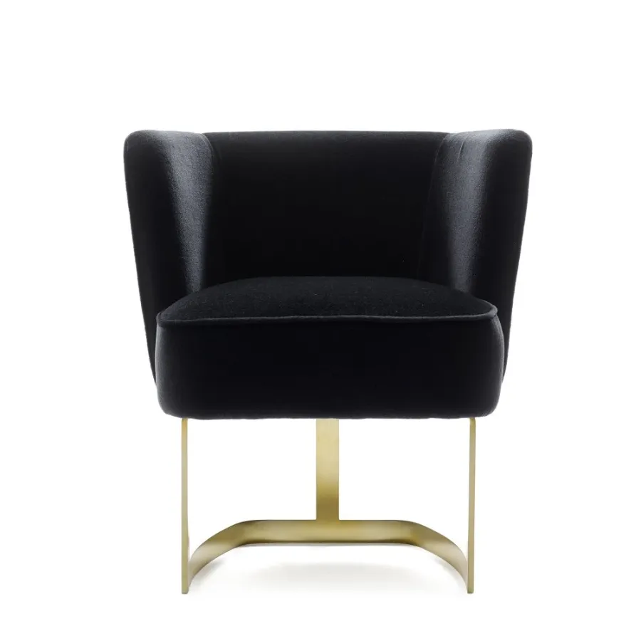 obrazek 1 Ekskluzywne krzesło z metalową podstawą H.73xL.66xP.55 cm