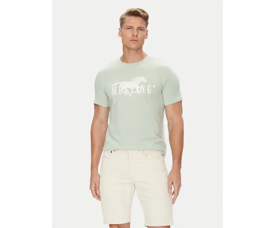 obrazek 1 Mustang T-Shirt Austin 1016492 Zielony Regular Fit