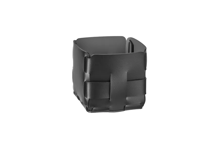 obrazek 4 Mały sześcienny koszyk Bottega 12x12xH13 cm z plecionymi bokami