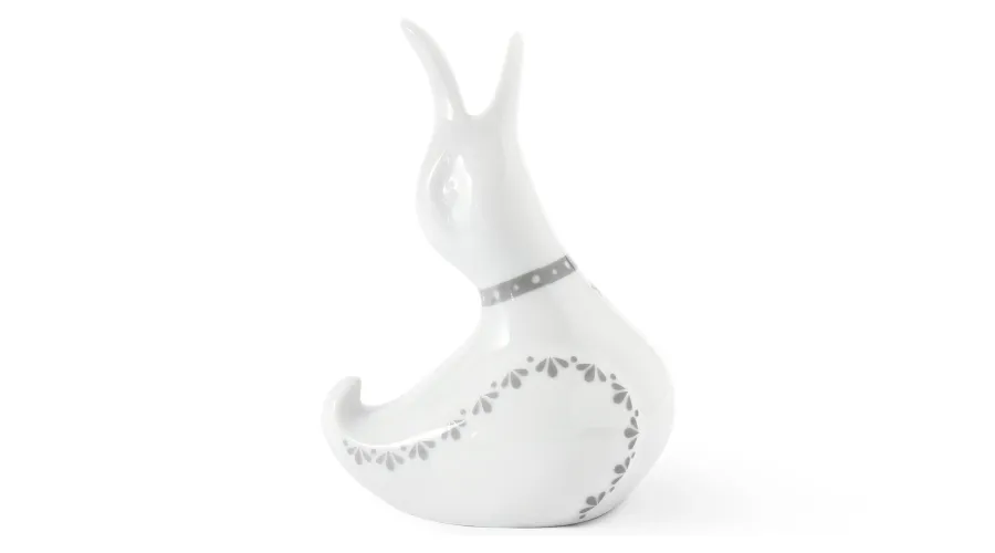 obrazek 1 Tryskacz z porcelany w kształcie gęsi z szarym zdobieniem - Leander