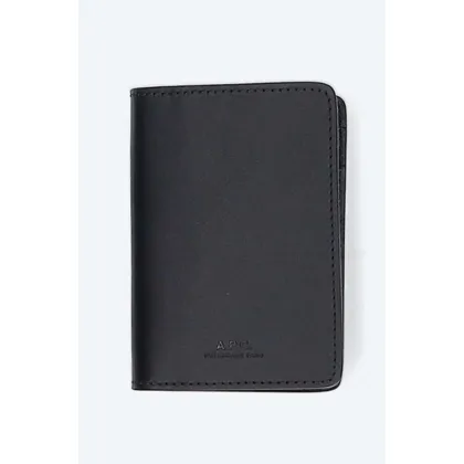 Zdjęcie A.P.C. etui na karty skórzane Stefan kolor czarny PXAWV.H63158-BLACK