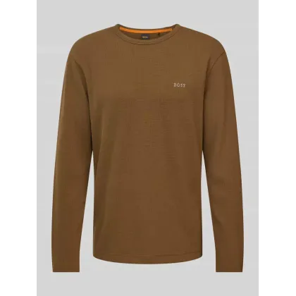 Zdjęcie Bluzka o kroju regular fit z długim rękawem i wyhaftowanym logo model ‘TEMPESTO’