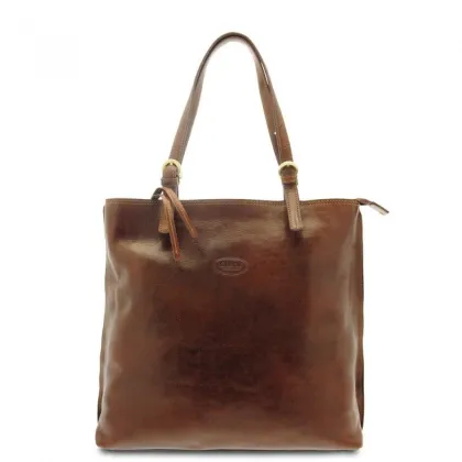 Zdjęcie Elegancka skórzana shopperka z Włoch - Giudi