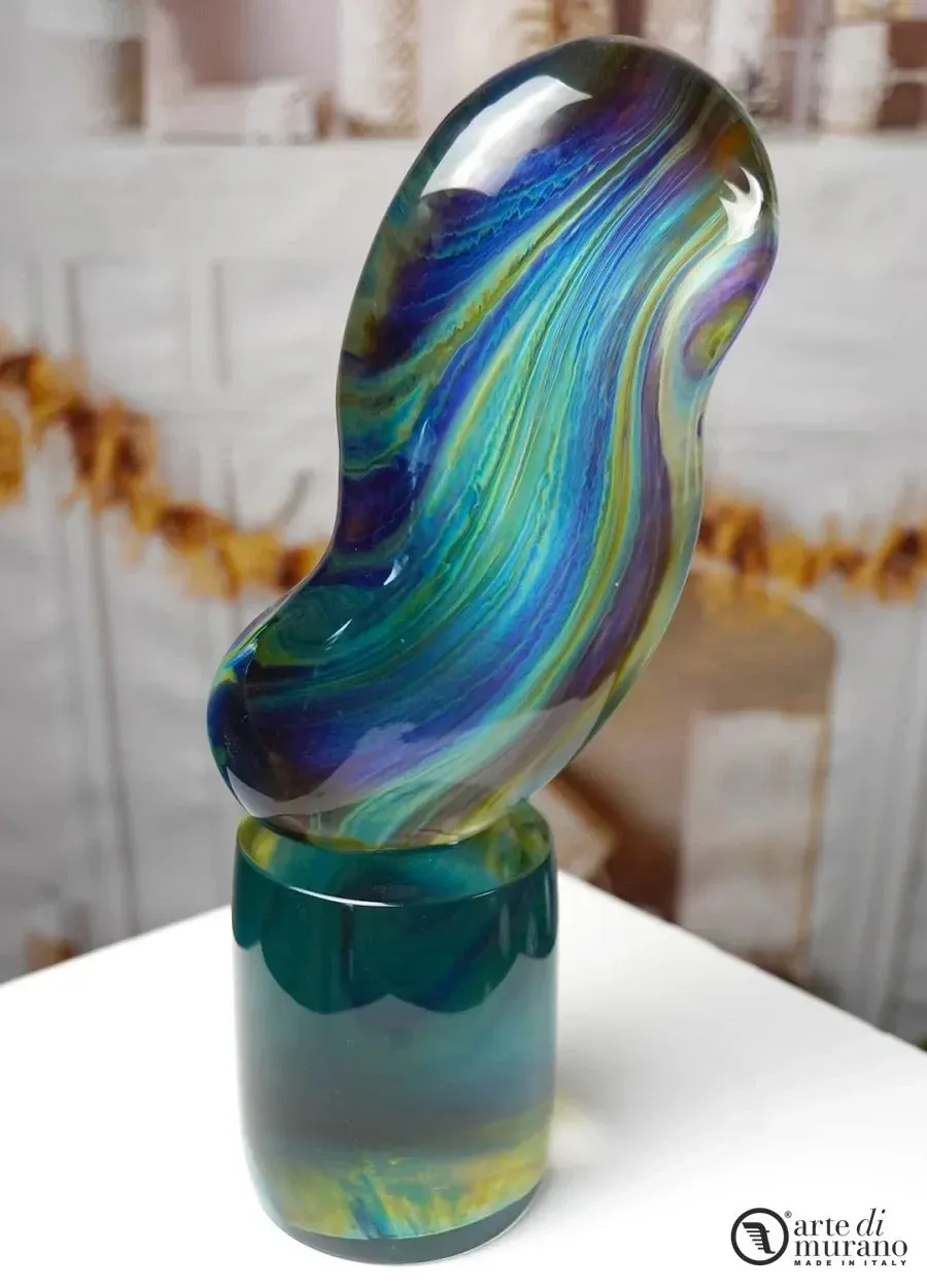 picture 1 Abstract stone carving in chalcedony from Murano glass