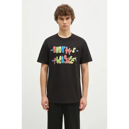 Zdjęcie PLEASURES t-shirt bawełniany F Me męski kolor czarny z nadrukiem P24F021