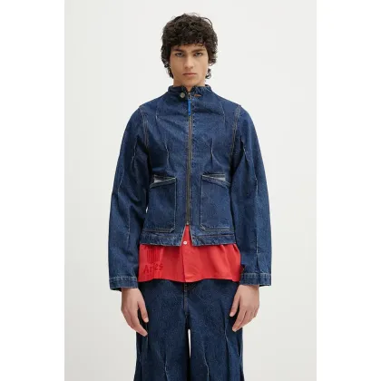 Zdjęcie Ader Error kurtka jeansowa Apparel-Top kolor granatowy przejściowa BO01SSJK0108BL
