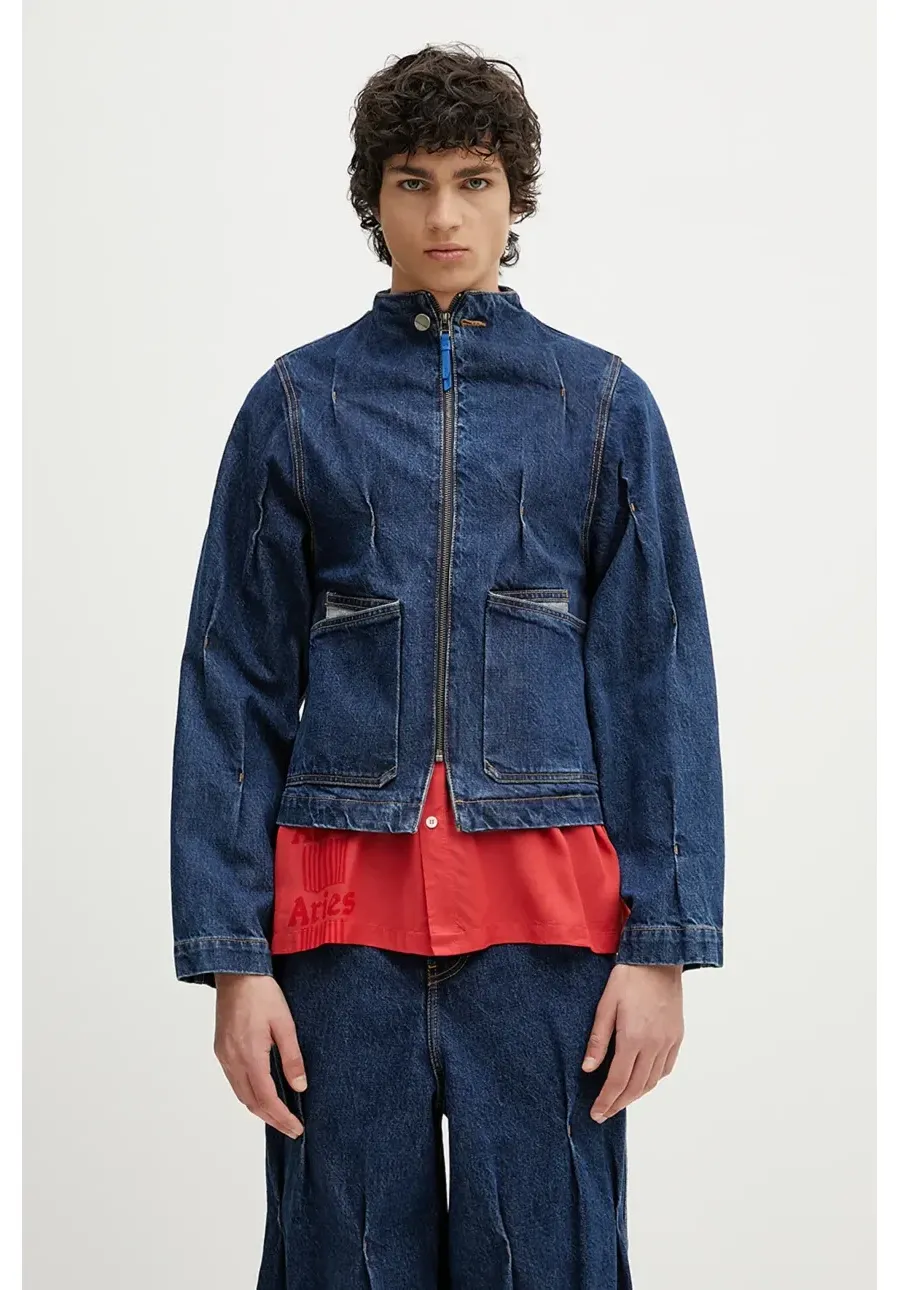 obrazek 1 Ader Error kurtka jeansowa Apparel-Top kolor granatowy przejściowa BO01SSJK0108BL