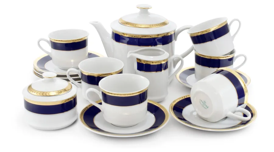 obrazek 1 Elegancki 15-elementowy komplet do herbaty w stylu nowoczesnym – Leander