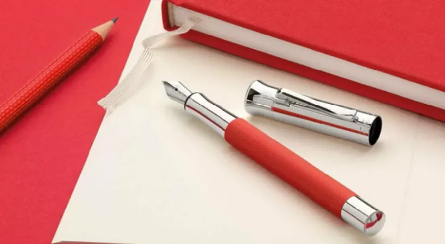 obrazek 1 Pomarańczowe ekskluzywne pióro wieczne Guilloche Yozakura - Graf von Faber-Castell