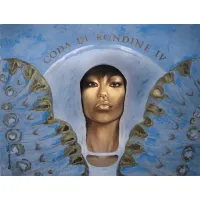 Picture Marlena Selin oil painting on canvas Coda di Rondine IV (Queen's Oct.)