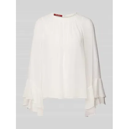 Zdjęcie Bluzka jedwabna o kroju regular fit z plisami model ‘ZEO’