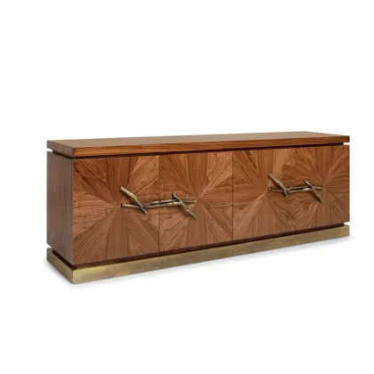 Picture Brown chest of drawers with walnut veneer - Ginger & Jagger