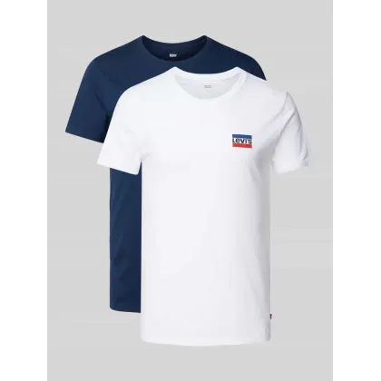 Zdjęcie T-shirt z nadrukiem z logo w zestawie 2 szt.