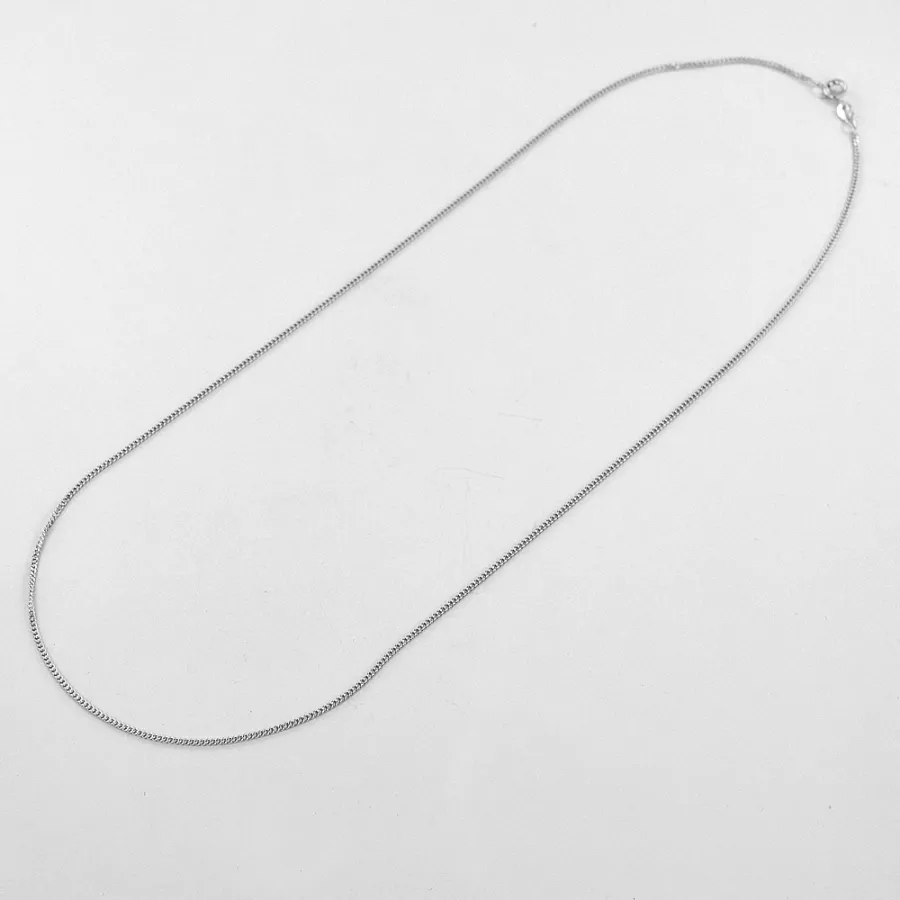 obrazek 2 Wenecki łańcuszek z 9-karatowego białego złota (50 cm)