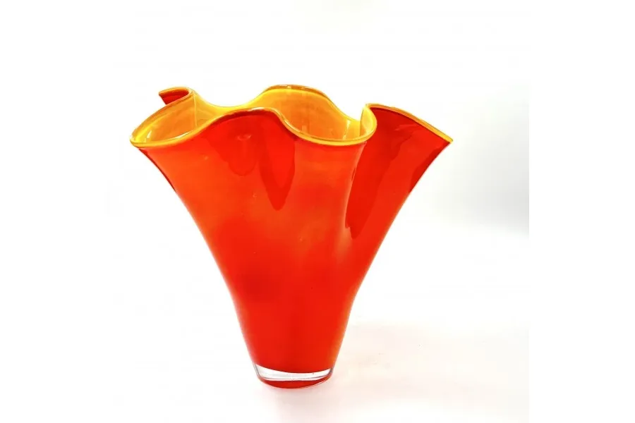 obrazek 1 Luksusowy wazon "Pomarańczowo-czerwony wachlarz" - idealny na upominek dla kogoś wyjątkowego