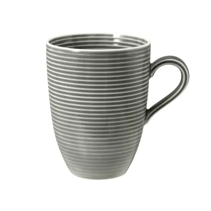 Zdjęcie Komplet 6 dużych porcelanowych kubków w kolorze szaro perłowym - Seltmann Weiden