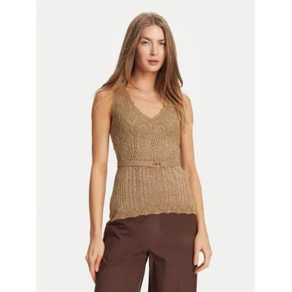 Zdjęcie TWINSET Top 251TT3195 Beżowy Slim Fit