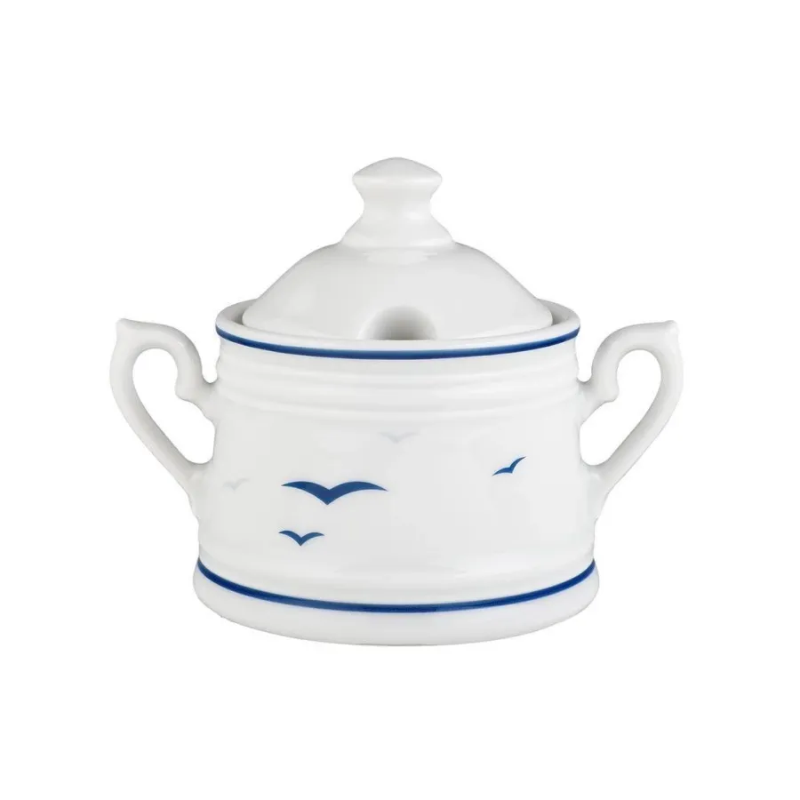 obrazek 2 Stylowa porcelanowa cukiernica zdobiona motywem ptaków – Tettau