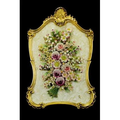 Zdjęcie Klasyczny porcelanowy obraz z kwiatami