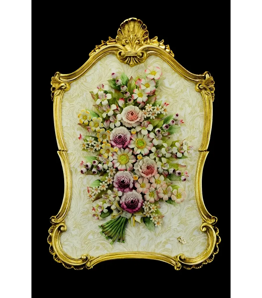 obrazek 1 Klasyczny porcelanowy obraz z kwiatami