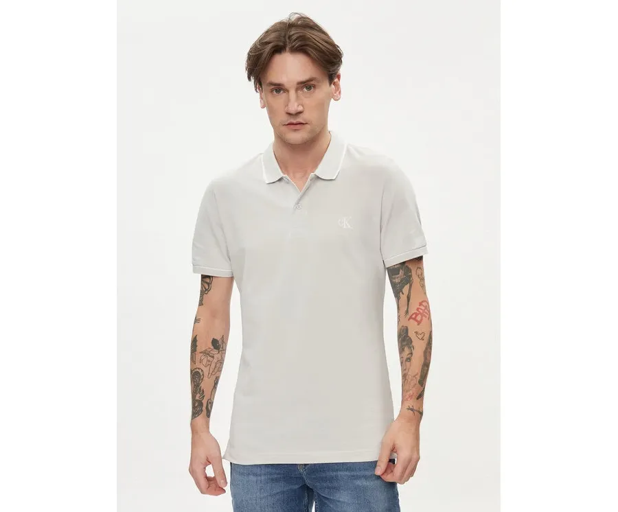 obrazek 1 Calvin Klein Jeans Polo J30J315603 Szary Slim Fit