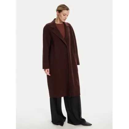 Zdjęcie STAUD Płaszcz wełniany Chrysalis R24F8112WL Bordowy Regular Fit