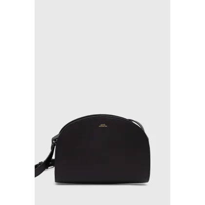 Zdjęcie A.P.C. torebka skórzana sac demi-lune kolor czarny PXAWV-F61048