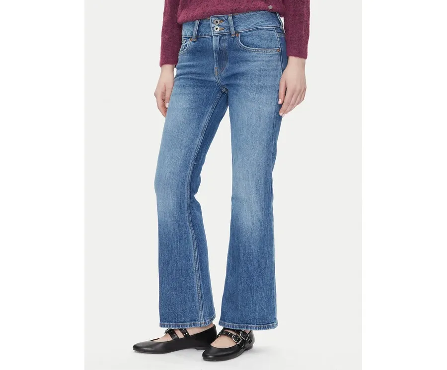 obrazek 1 Pepe Jeans Jeansy PL204877 Niebieski Flare Fit