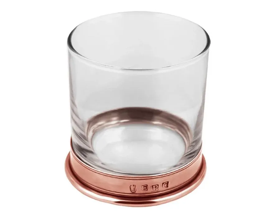 obrazek 1 Osobliwa szklanka do whisky z miedzianym zdobieniem idealna na upominek